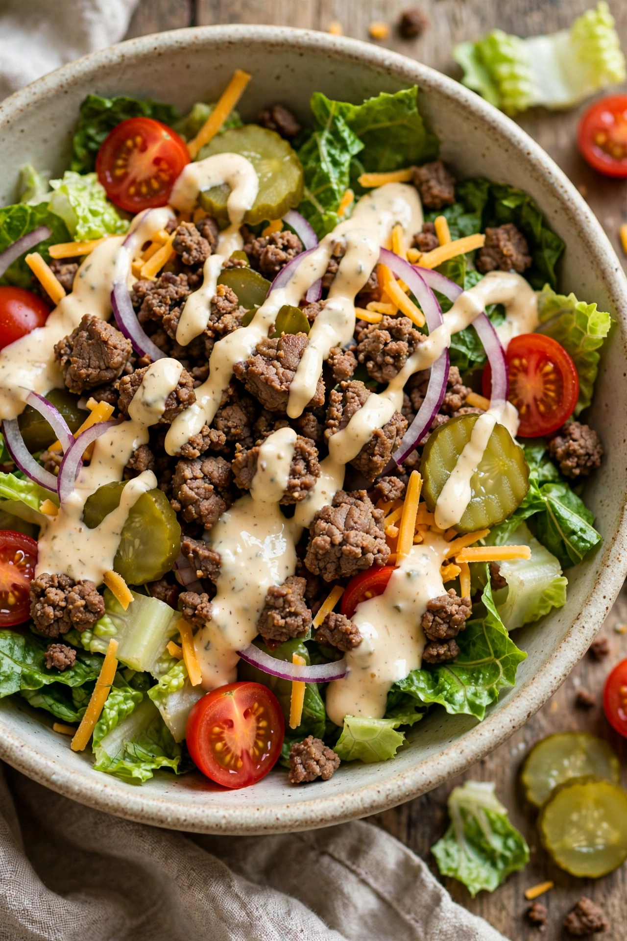Healthy Burger Bowls with Secret Sauce